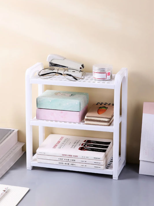 Multi Layer Desktop Storage Shelf Organizer for Office, Cosmetics, and Home Essentials