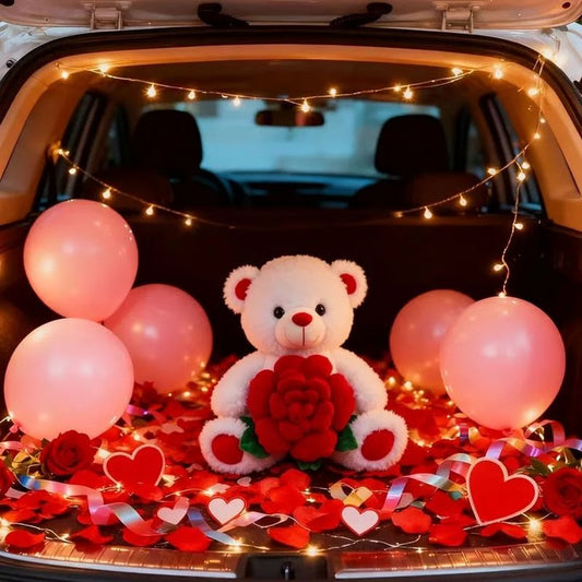 Rose Teddy Bear Plush – Romantic Gift & Home Décor