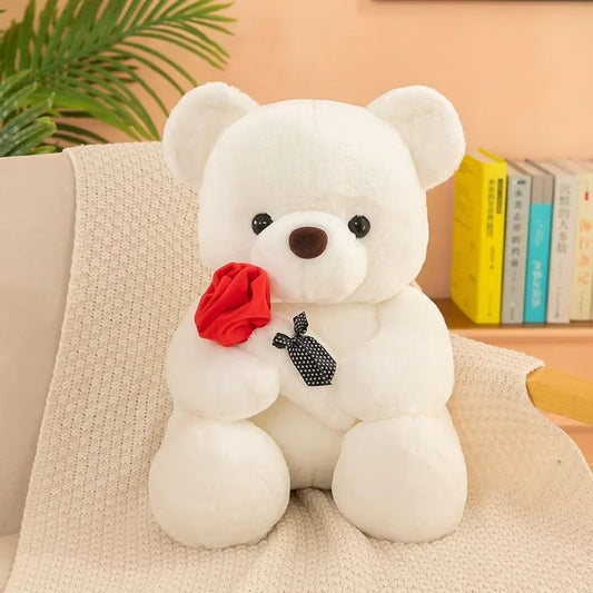 Valentine's Day Teddy Bear with Roses – Romantic Plush Gift
