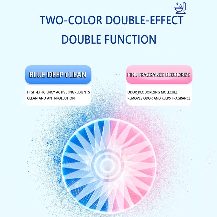 Automatic Toilet Bowl Cleaner Tablets Continuous Fresh Flush Deodorizer for Odor Free Bathroom