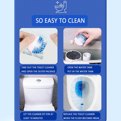 Automatic Toilet Bowl Cleaner Tablets Continuous Fresh Flush Deodorizer for Odor Free Bathroom