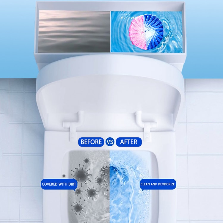 Automatic Toilet Bowl Cleaner Tablets Continuous Fresh Flush Deodorizer for Odor Free Bathroom