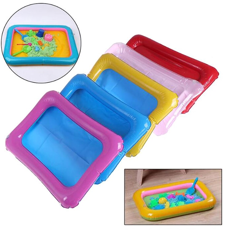 Magic Play Sand Inflatable Sand Tray Sensory Play Table for Kids Indoor Creative Learning
