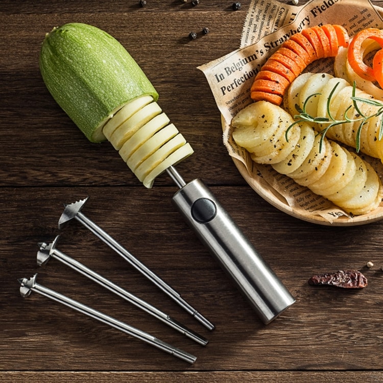 Stainless Steel Vegetable Spiralizer Corer Drill for Creative Kitchen Prep