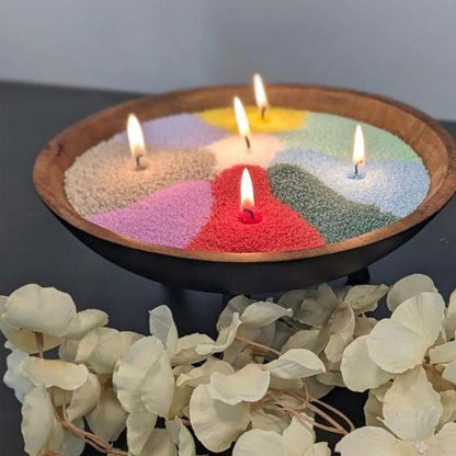 Colorful Sand Wax Candle Making Kit DIY Granulated Wax Candle Craft Set