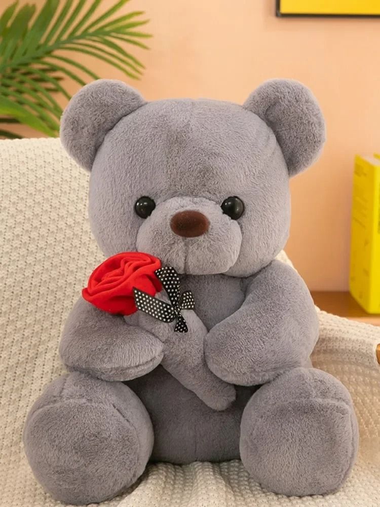 Valentine's Day Teddy Bear with Roses – Romantic Plush Gift