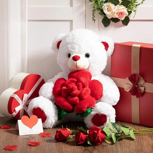 Rose Teddy Bear Plush – Romantic Gift &amp; Home Décor