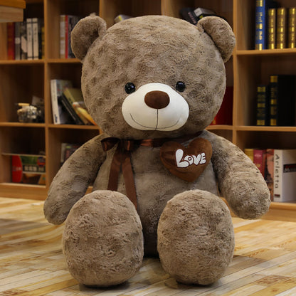 Soft Teddy Bear Plush Toy with Heart Design – 2 Colors, Gift &amp; Room Decor