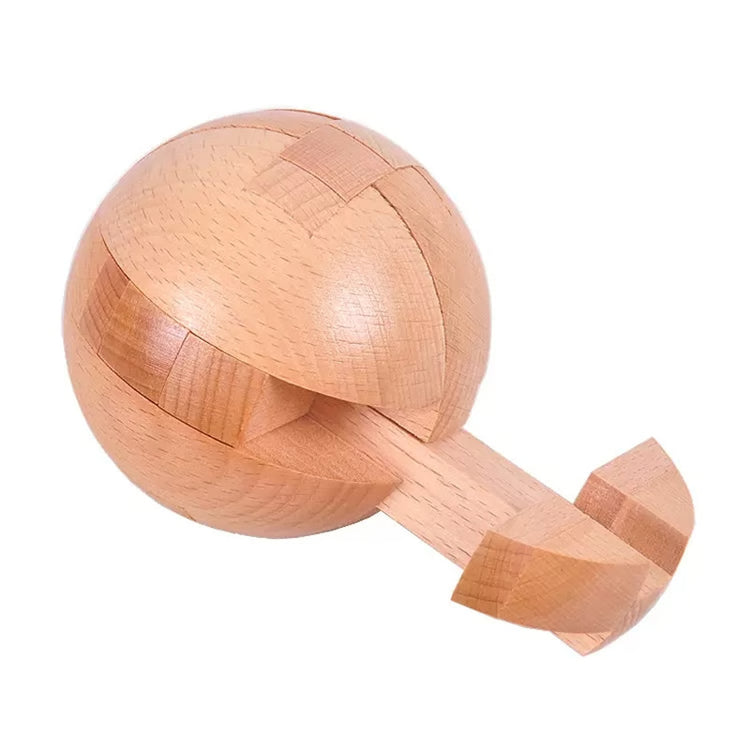 Kongora Wooden Puzzle Sphere – Classic 3D Brain Teaser & Handheld Puzzle for Kids and Adults