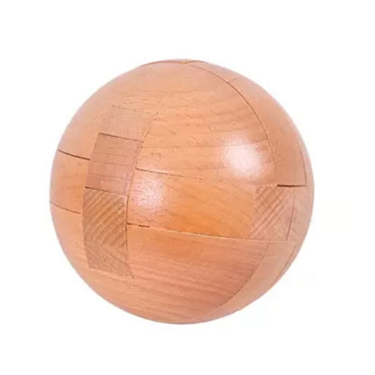 Kongora Wooden Puzzle Sphere – Classic 3D Brain Teaser & Handheld Puzzle for Kids and Adults