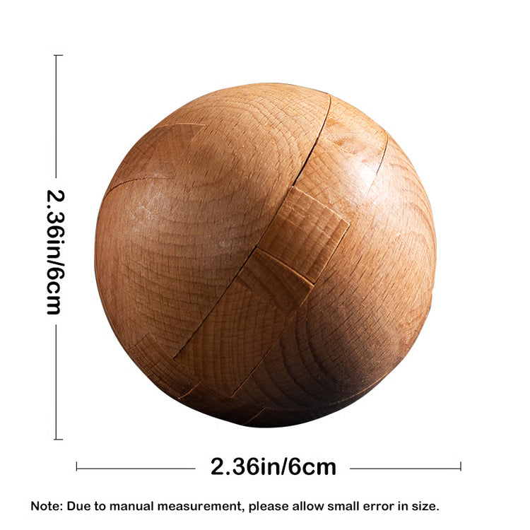 Kongora Wooden Puzzle Sphere – Classic 3D Brain Teaser & Handheld Puzzle for Kids and Adults