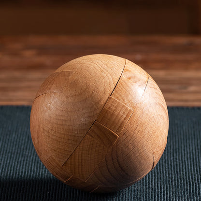 Kongora Wooden Puzzle Sphere – Classic 3D Brain Teaser & Handheld Puzzle for Kids and Adults