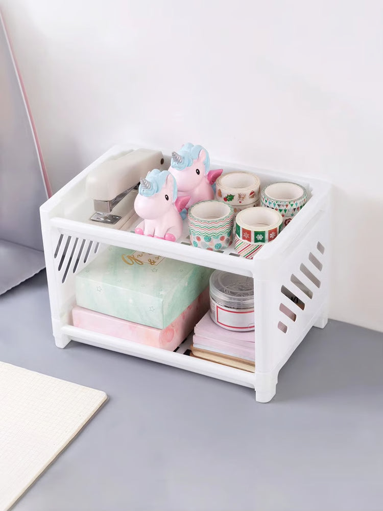 Multi Layer Desktop Storage Shelf Organizer for Office, Cosmetics, and Home Essentials