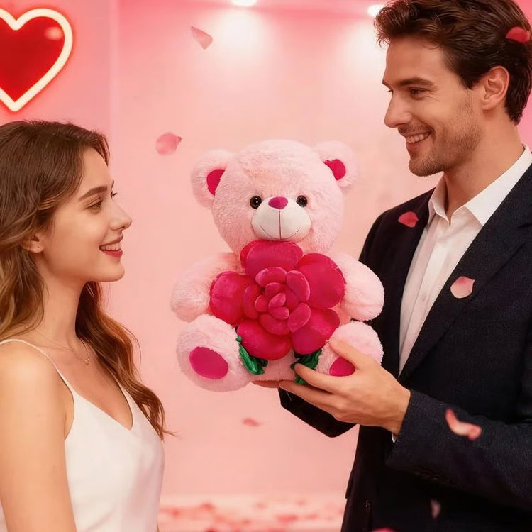 Rose Teddy Bear Plush – Romantic Gift &amp; Home Décor