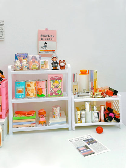 Multi Layer Desktop Storage Shelf Organizer for Office, Cosmetics, and Home Essentials