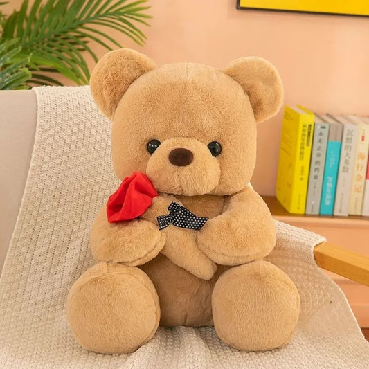 Valentine's Day Teddy Bear with Roses – Romantic Plush Gift