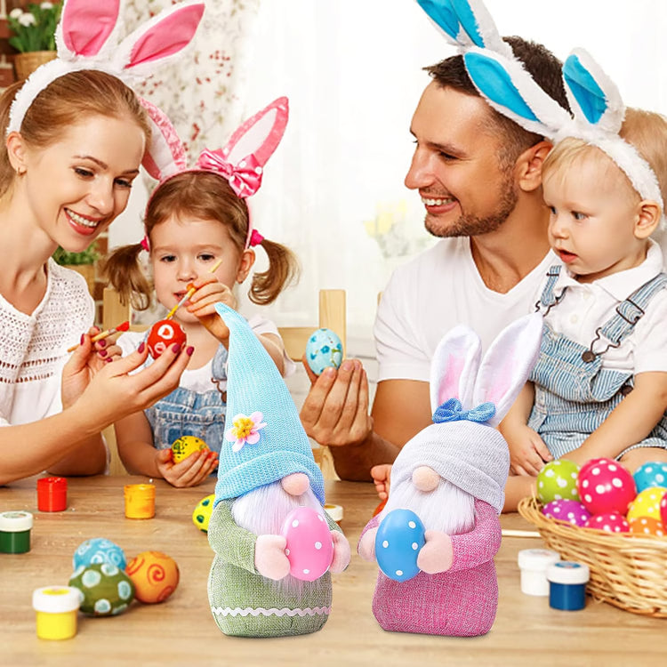 Easter Bunny Gnome with Easter Egg – Faceless Plush Doll &amp; Spring Décor