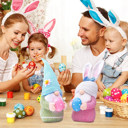 Easter Bunny Gnome with Easter Egg – Faceless Plush Doll &amp; Spring Décor