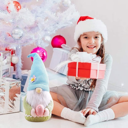 Easter Bunny Gnome with Easter Egg – Faceless Plush Doll &amp; Spring Décor